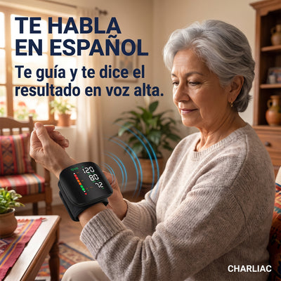 Tensiómetro Digital de Muñeca® — Voz en Español + Recargable USB-C