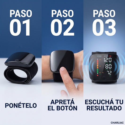 Tensiómetro Digital de Muñeca® — Voz en Español + Recargable USB-C