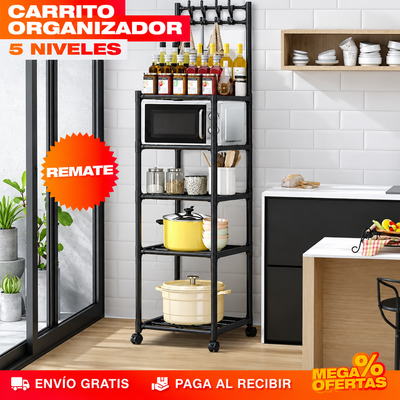 Carrito organizador de 5 niveles en la cocina