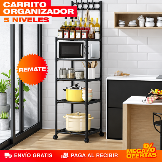 Carrito organizador de 5 niveles en la cocina