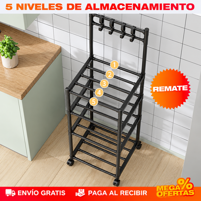 Los 5 niveles del carrito organizador