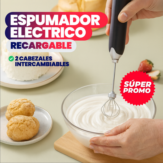 Espumador de Leche Eléctrico Recargable® — Capuchinos Cremosos en Casa