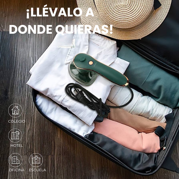 Mini Plancha a Vapor Portátil® — Quita Arrugas en Segundos para Viajar