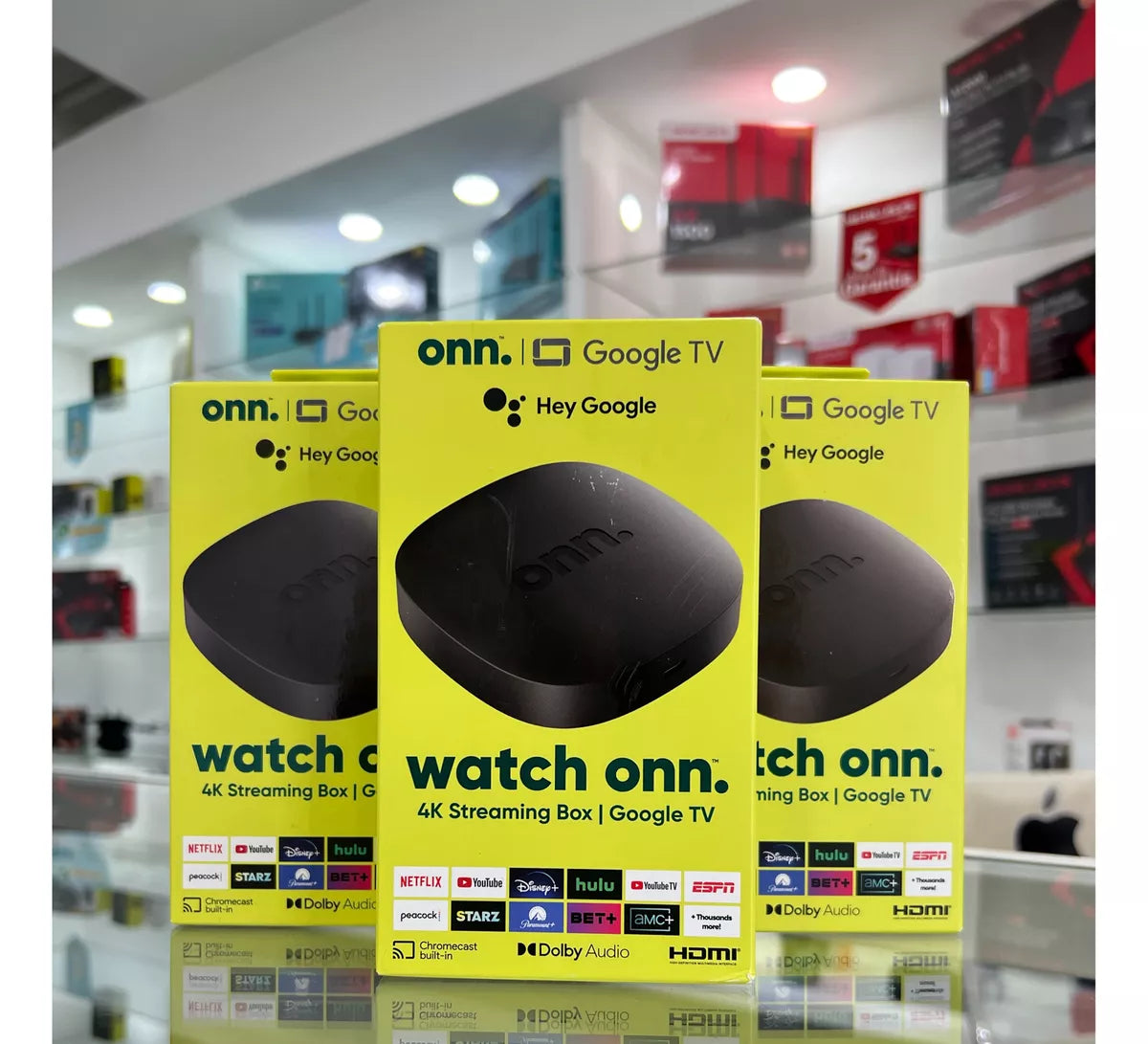 Watch Onn TV Box 4K® — Google TV Oficial con Google Assistant
