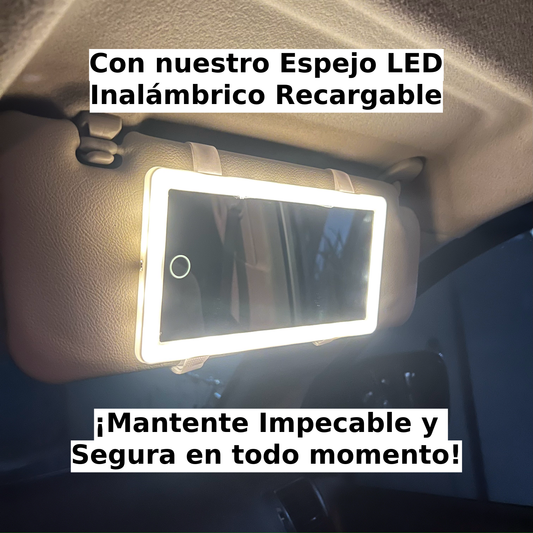 Espejo LED Inalámbrico Recargable para auto