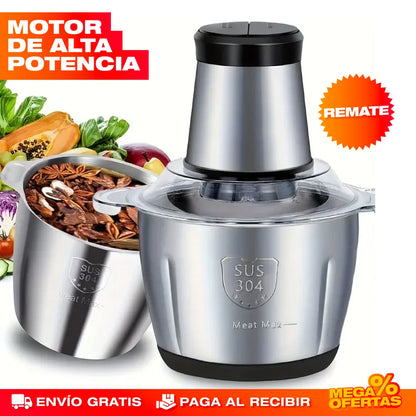 Molino Picador Eléctrico 2L® — Acero Inoxidable para Café, Especias y Carne