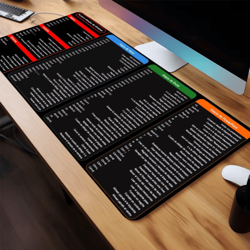 FocusPad™ - Alfombrilla XL con Atajos de Office y Windows