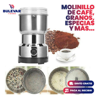 Molinillo de café, granos y especias — resultados de molienda