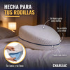 Partes de la Almohada de Alineación: un hueco para cada rodilla, forma que no se dobla y funda con cierre que se saca y se lava