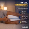 Cómo se usa la Almohada de Alineación: acostate de lado, ponela entre las rodillas y dormí