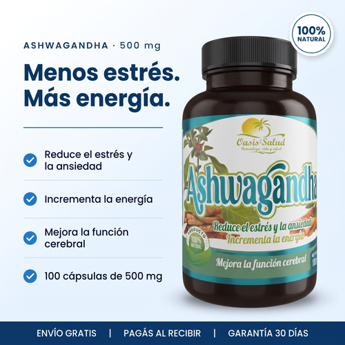 Ashwagandha | 100 Cápsulas de 500mg