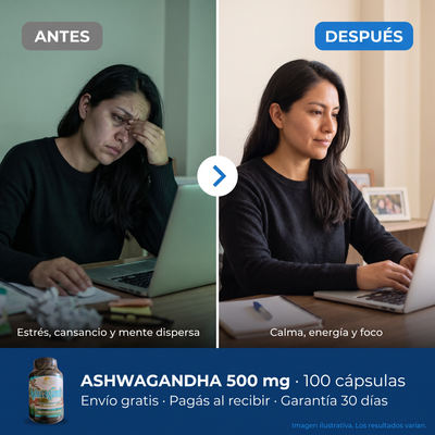 Ashwagandha | 100 Cápsulas de 500mg