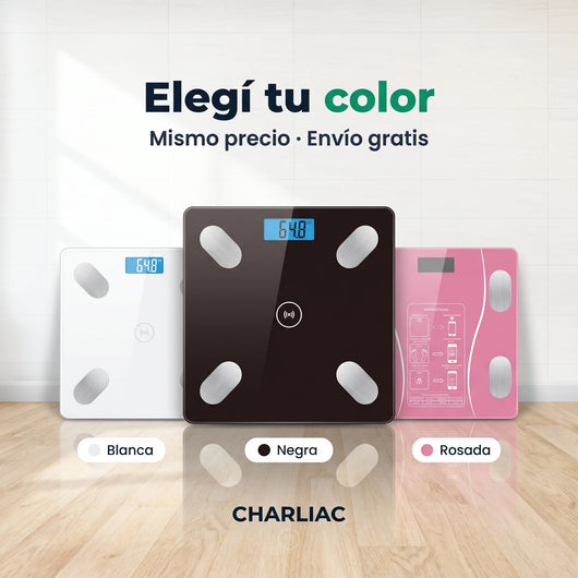 Balanza inteligente en 3 colores: blanca, negra y rosada, mismo precio y envío gratis