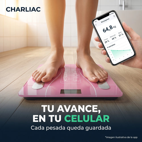 Balanza Inteligente Bluetooth® — Mide Grasa, Músculo y Agua con App
