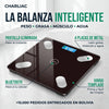Partes de la balanza inteligente: pantalla iluminada, 4 placas de metal, Bluetooth y vidrio templado