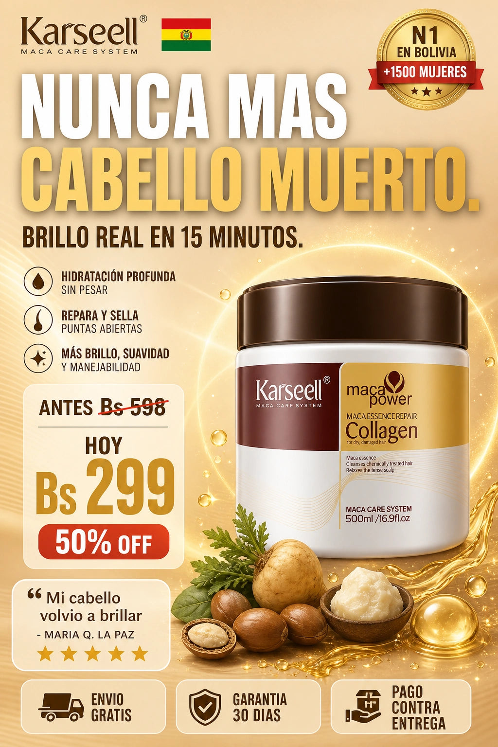 hero - Mascarilla capilar con colágeno Karseell