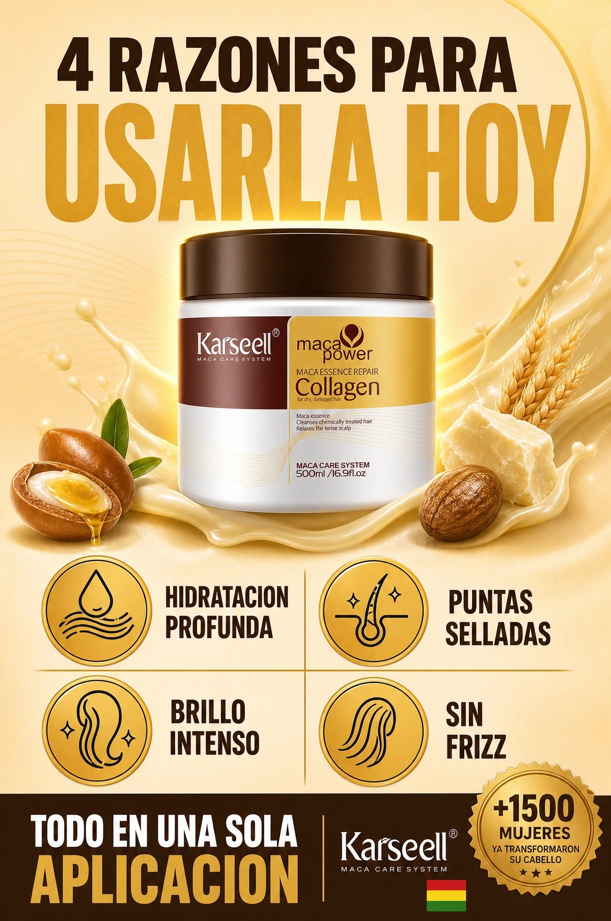 benefits - Mascarilla capilar con colágeno Karseell