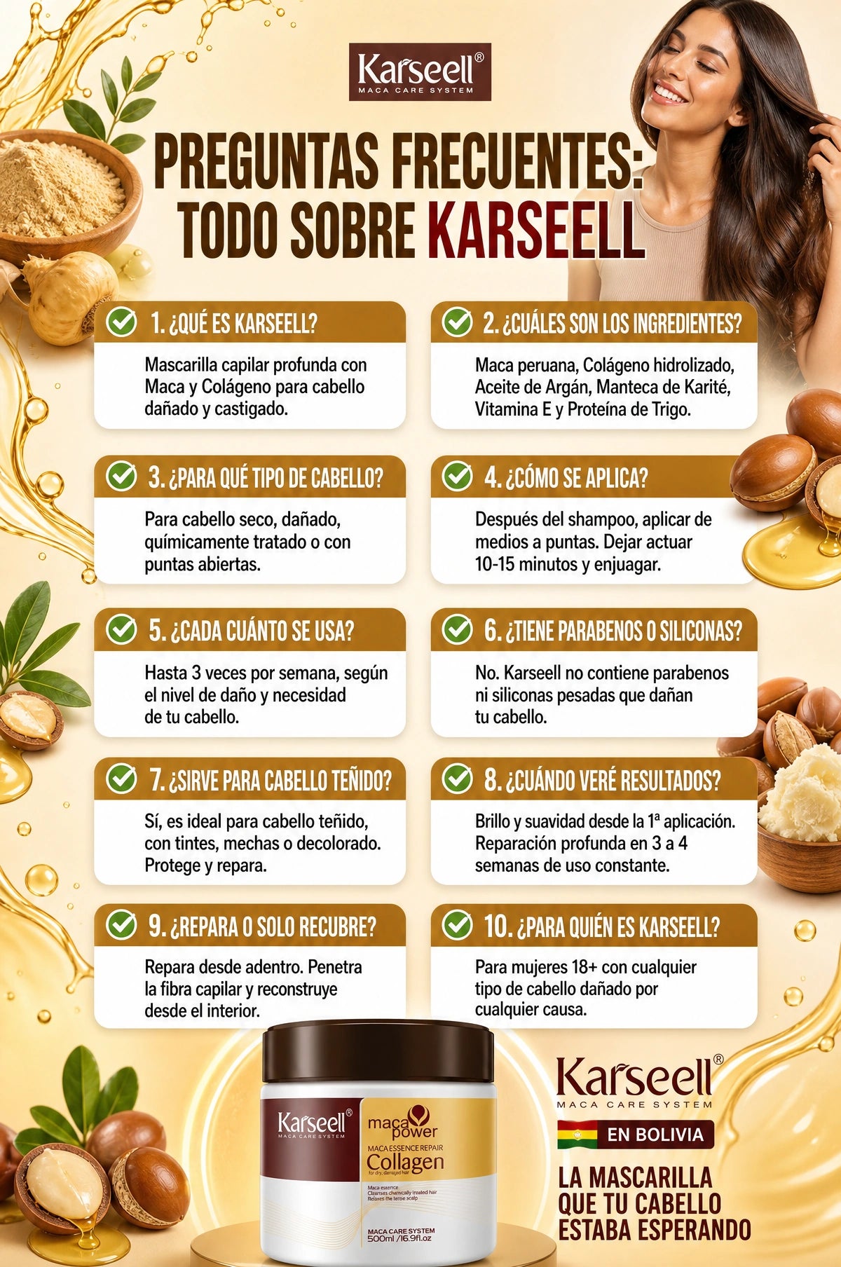 faq - Mascarilla capilar con colágeno Karseell
