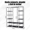 Closet Armable Portátil® — 3 Cuerpos + 8 Compartimentos Tela Impermeable