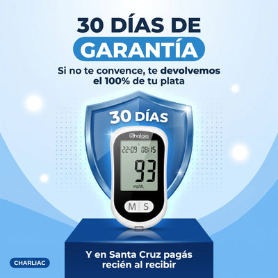 Glucómetro Digital con 30 días de garantía de satisfacción