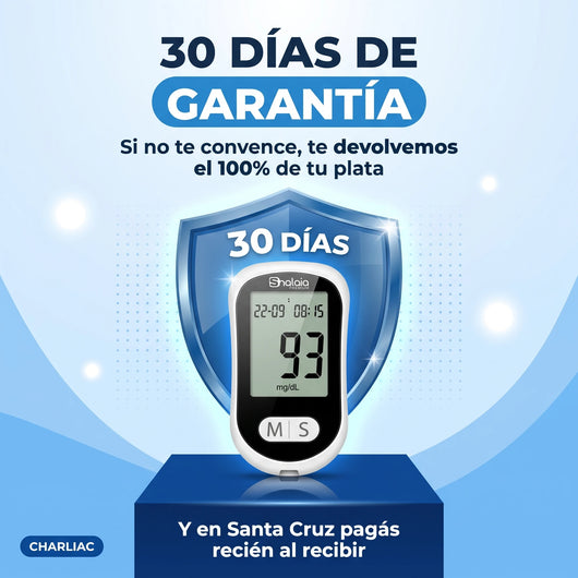 Glucómetro Digital con 30 días de garantía de satisfacción