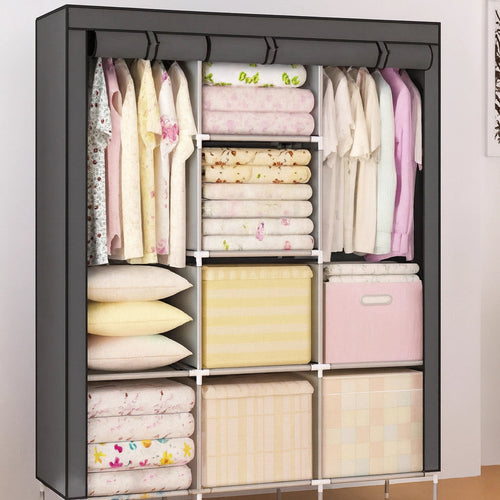 Closet Armable Portátil® — 3 Cuerpos + 8 Compartimentos Tela Impermeable