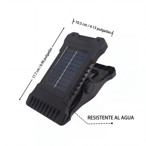 SolarClip Pro® - Luz LED con Sensor y Carga Solar
