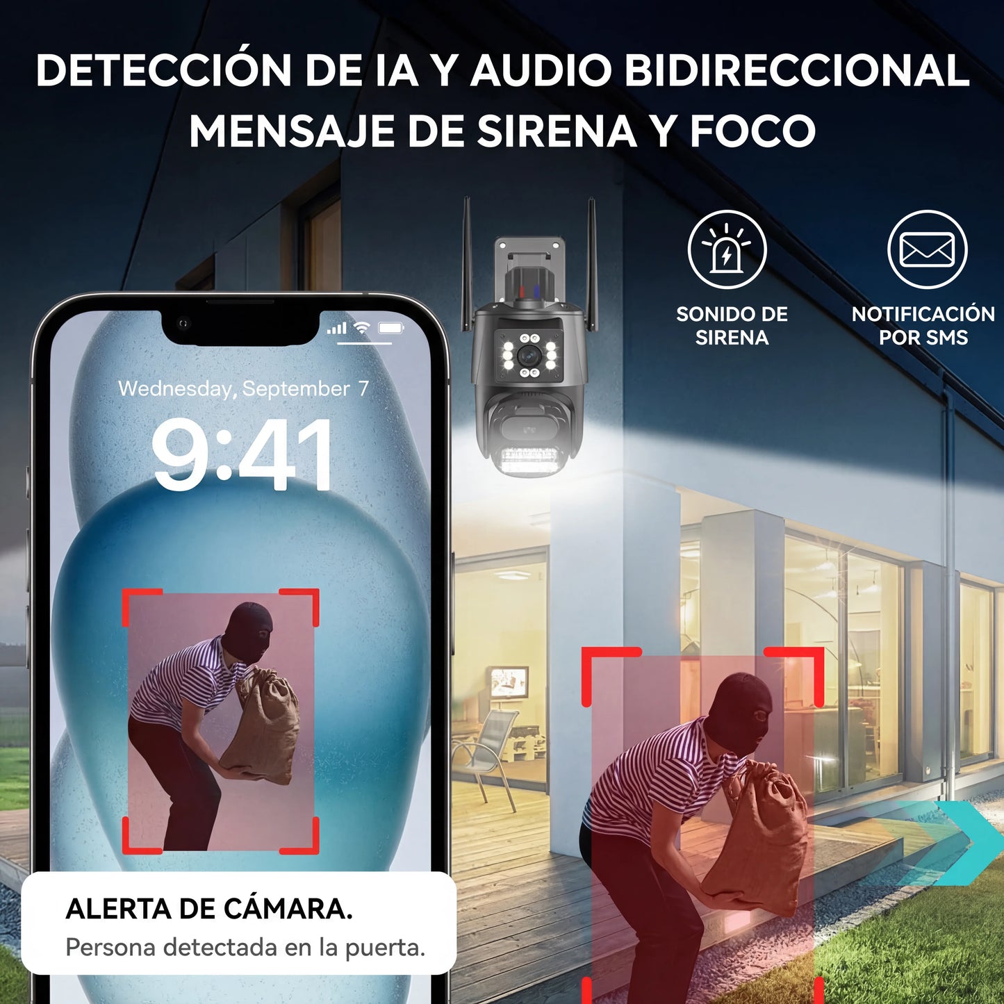 Guardián Pro® - Cámara de Seguridad WiFi Doble Lente