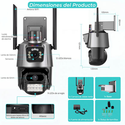 Guardián Pro® - Cámara de Seguridad WiFi Doble Lente