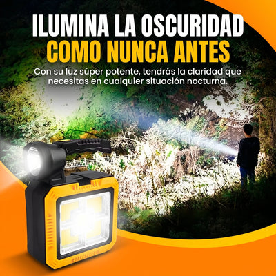Kit Linterna Solar Multifuncional® - Reflector + Batería + 16 Herramientas - Charliac Bolivia