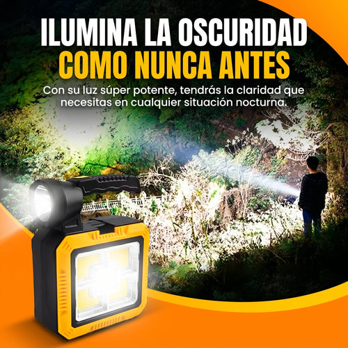 Kit Linterna Solar Multifuncional® - Reflector + Batería + 16 Herramientas