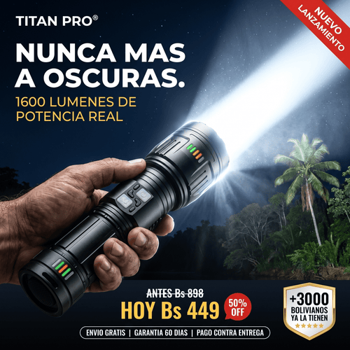 TITAN PRO® - Linterna Zoom Recargable Ultra Potente 🔦