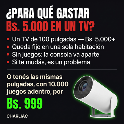 ¿Para qué gastar Bs. 5.000 en un TV? Las mismas pulgadas con 10.000 juegos por Bs. 999