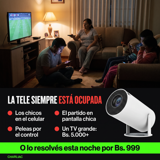 La tele siempre está ocupada — resolvelo esta noche por Bs. 999