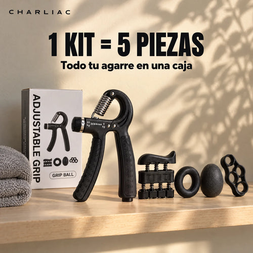 Kit 5 Piezas Fortalecedor de Antebrazo y Mano® — Ajustable 5-60 kg