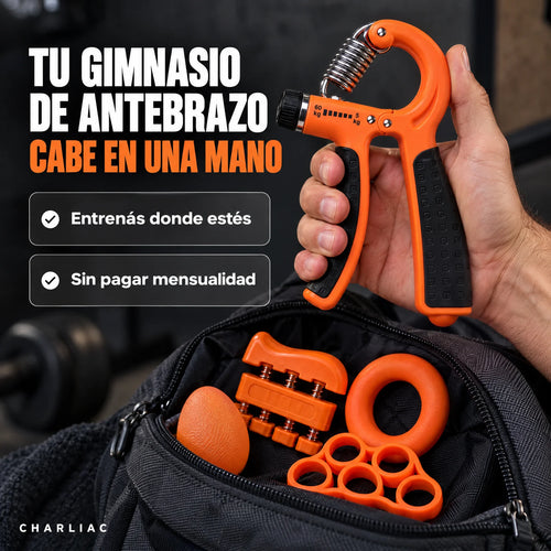 Kit 5 Piezas Fortalecedor de Antebrazo y Mano® — Ajustable 5-60 kg