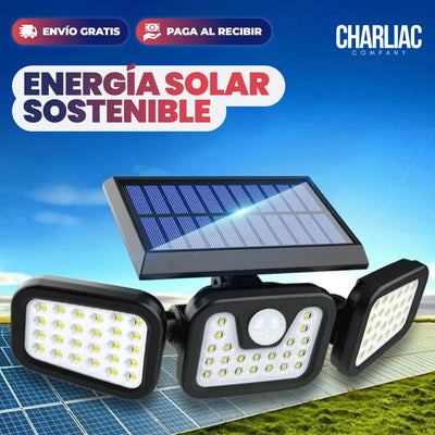 Luz solar que se carga con el sol, sin cables ni electricidad