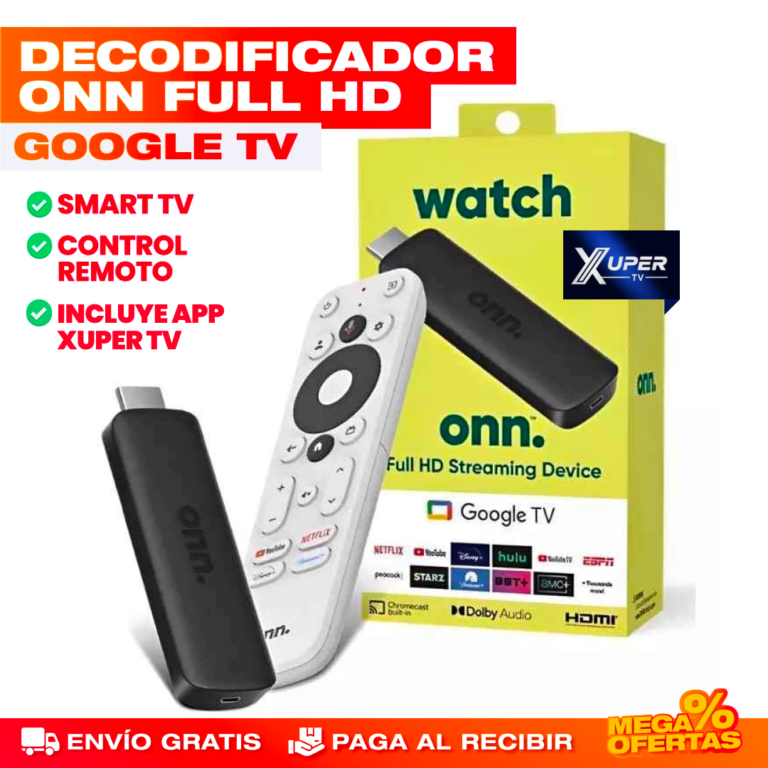 Convertidor Smart TV Google XUPER® — Android TV Certificado 4K