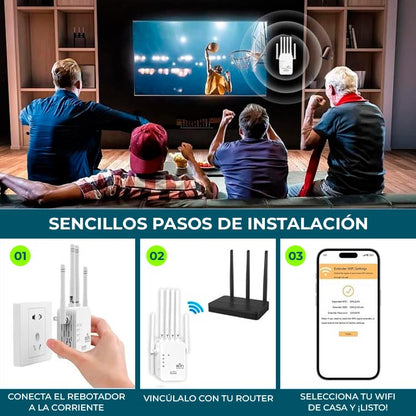 TurboWiFi Pro - 3 pasos de instalación en 60 segundos