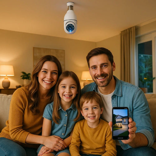 Centinel ® - Cámara Bombillo WiFi 360° Visión Nocturna