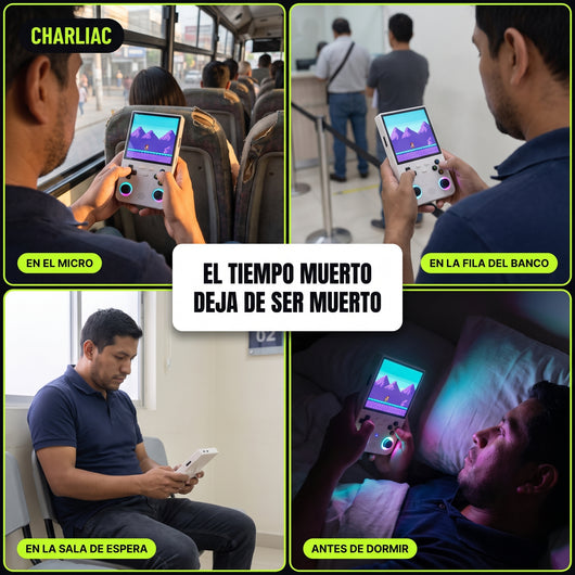 RetroPocket Pro en el micro, en la fila del banco, en la sala de espera y antes de dormir