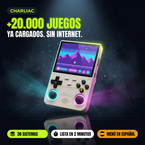 RetroPocket Pro® — Consola Portátil 4" con +20.000 Juegos Incluidos