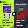 Comparación RetroPocket Pro vs la consolita de feria: pantalla, joysticks, batería y garantía