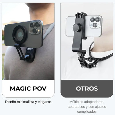 Soporte de Cuello Magnético POV® — Graba con las Manos Libres para TikTok y Reels