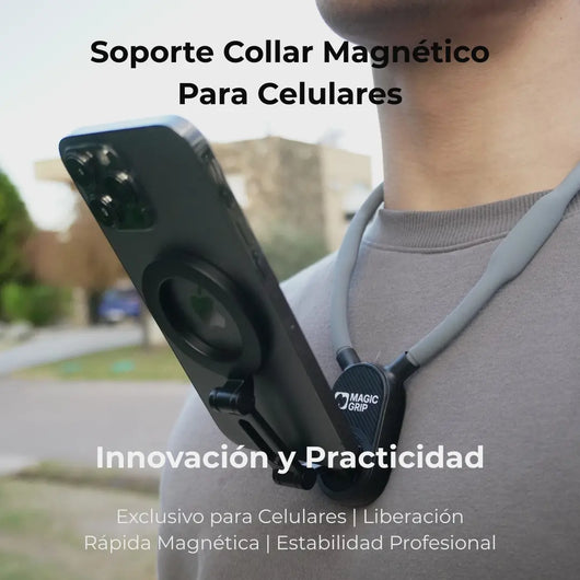 Soporte de Cuello Magnético POV® — Graba con las Manos Libres para TikTok y Reels