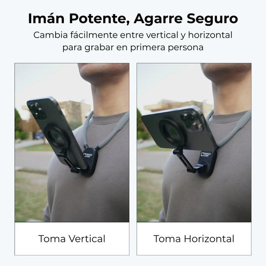 Soporte de Cuello Magnético POV® — Graba con las Manos Libres para TikTok y Reels