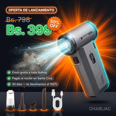 Soplador Turbo 130.000 RPM Charliac — oferta de lanzamiento Bs 399, envío gratis Bolivia, contra entrega Santa Cruz
