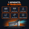 1 aparato, 8 trabajos: teclado y PC, interior del auto, prender carbón, secar mascotas, inflar colchones, rejillas
